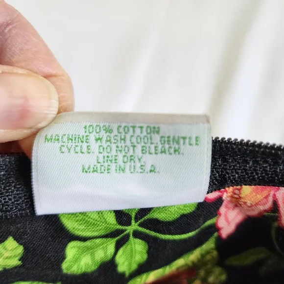 Vera bradley purse green floral on black - Picture 10 of 13